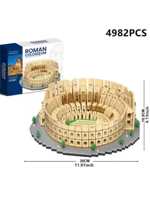 1 pezzo Set di puzzle 3D di famosi monumenti mondiali: Torre di Elisabetta (Big Ben) nel Regno Unito, skyline di Dubai, Museo del Louvre in Francia, Colosseo a Roma, Torre Eiffel a Parigi e Statua della Libertà negli Stati Uniti; giocattolo educativo e creativo, da collezione e da regalo per decorazione della stanza per compleanni/Natale - Multicolore - Visualizzare 12