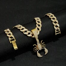 1件蝎子吊墜項鍊,星座飾品,合金材質,適合日常佩戴 - 天蠍吊墜項鍊 - 查看 7