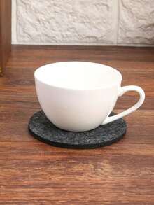 10pcs, Round Felt Coaster Set, Mug Placemat, Dining Table Protector Pad, Heat Resistant Cup Mat, Coffee Tea Hot Drink Holder, Home Decoration,Home essential, life essential - Grey - View 5