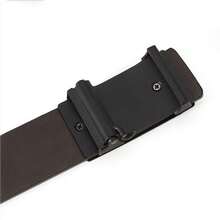 1 條男士休閒腰帶,合金扣,無齒,自動扣,腰帶