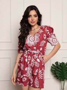 Women Dresses - Màu Đỏ Sâu - Xem 4