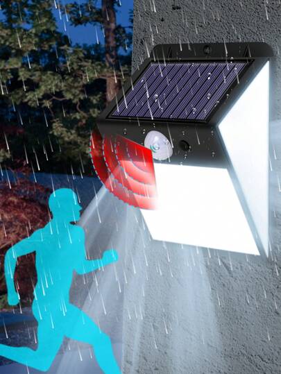 CanLing 20W LED Solar Exterior Wall Lights With PIR Motion Sensor 2000LM Light Sense Auto On/Off Street Lamp IP65 Waterproof Outdoor Dusk To Dawn Solar Powered Parking Lot Yard Garden House Patio Villa Porch Park Daylight Wireless Sconce Lamps Home Barn Backyard Landscape Decoration Emergency Lighting Cool White Type A