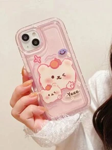 1入款熊熊B.J.相框氣墊手機殼，適用於iPhone、華為、三星、小米、紅米 - 粉色 - 彩色 - 查看 2