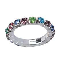 1 Piece Of Fashionable Color Ring Elastic Thread Ring Couple Can Be Combined To Automatically Adjust The Ring Jewelry Gift Daily Wear - Multicolor - View 10