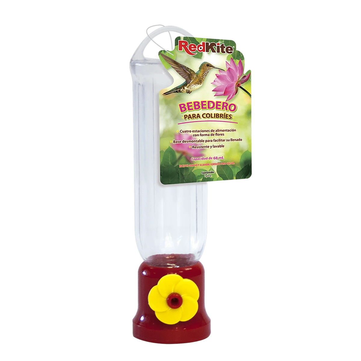 RedKite Bebedero Mini para Colibrí 68 Mililítros - Rojo - Ver 1