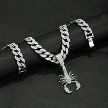 1件蝎子吊墜項鍊,星座飾品,合金材質,適合日常佩戴 - 天蠍吊墜項鍊 - 查看 8