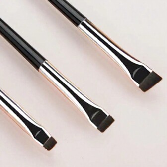 3支装刀片眼线刷超细精准眉刷便携装，玫瑰金配色，扁平精细眼线眉轮廓化妆刷，眼部化妆品美容工具，适合化妆初学者、护肤、房间装饰、家居装饰、卧室装饰、浴室、圣诞礼物、浴室装饰、旅行、旅行用品、婚礼、圣诞派对、妈妈礼物、家居、房间、房屋装饰、圣诞礼物、送给妈妈的礼物、生日、粉色房间装饰、客厅装饰、卧室、送给男士的礼物、送给爸爸的礼物、蘑菇、新年、妈妈、配饰、送给爸爸的礼物、朋友、趣味礼物、眉刷、眼影刷、螺旋刷、螺旋刷