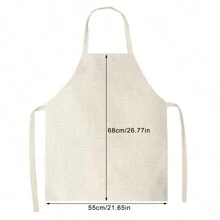 Delantal De Cocina Con Diseño De Manzana Verde, Serie De Frutas, Delantal A Prueba De Aceite Con Estampado Creativo De Lino, Adecuado Para Cocina, 1 Ud. - Multicolor - Ver 6