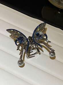 1pc Pleated Butterfly Hair Claw - Multicolor - View 4