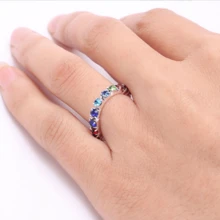 1 Piece Of Fashionable Color Ring Elastic Thread Ring Couple Can Be Combined To Automatically Adjust The Ring Jewelry Gift Daily Wear - Multicolor - View 3