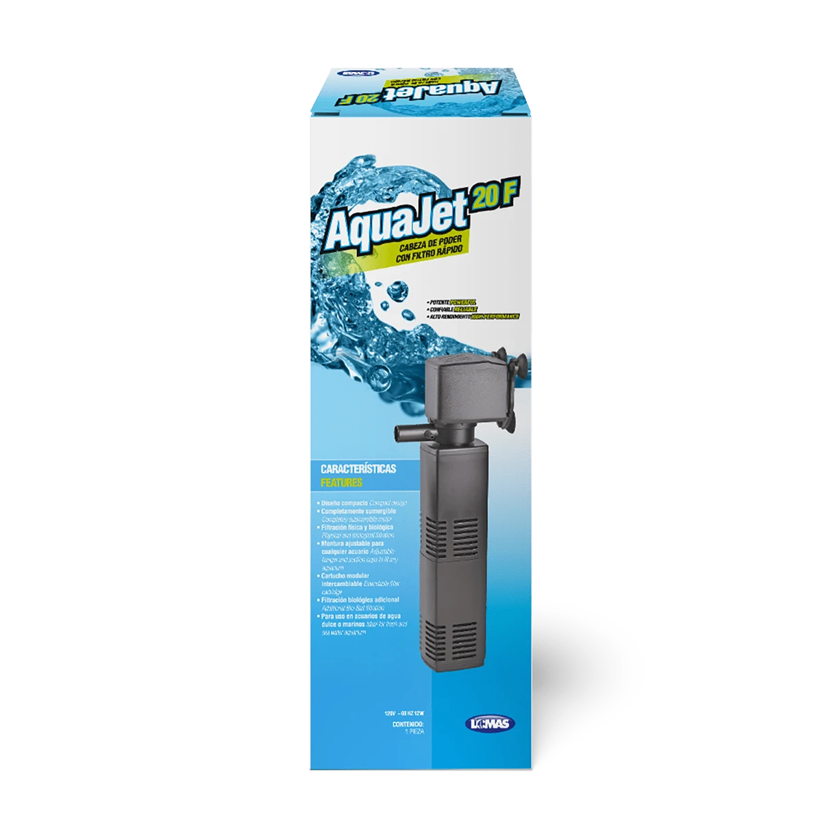 Lomas Aquajet 20 Power Head With Quick Filter For Fish Tank - Black - View 1