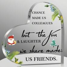 送給女同事的告別退休禮物、送給同事、老師、護士或醫生的離職/新工作禮物、紀念心形辦公桌裝飾品或紀念品