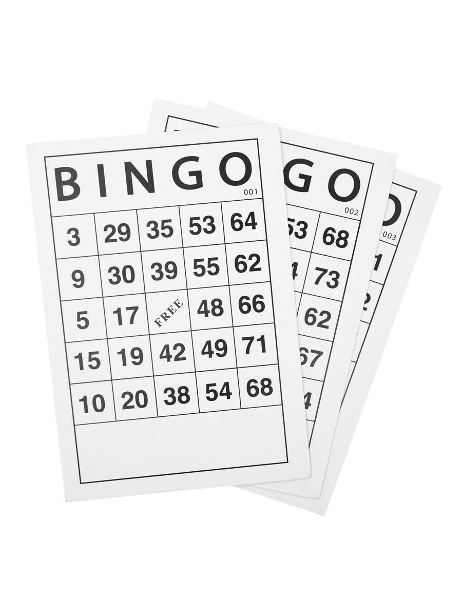 Paper Bingo Cards For Kids And Adults, 180 Reusable Bingo Game Sheets