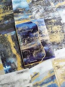 30pcs/Pack Dreamy Marbled & Sand Pattern Background Material Paper For Diy Collage Decoration - Multicolor - View 1