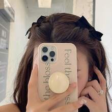 2 件裝女式天鵝絨蝴蝶結髮夾 - 公主風格髮夾,可愛蝴蝶形狀,韓國街頭時尚,適合約會、派對或其他場合,顯得優雅精緻