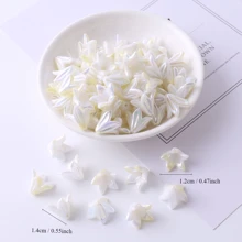 Xấp xỉ 70 cái/gói 50g Mới Biến đổi dần Acrylic Hạt Lý tưởng Để làm đồ trang sức DIY , Phụ kiện tóc Và Đồ trang trí - Hoa huệ kem Mapei - Xem 3