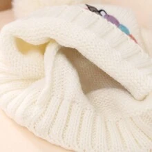 Giường đôi tiêu chuẩn Dày Dệt hoa Love Mũ len 0-12 Tháng Sơ Sinh Mũ len - Hồng - Xem 7