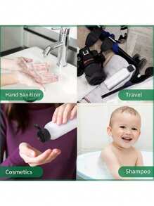 5Pcs 30ml/50ml/80ml/100ml/120ml/150ml/200ml Clear Round Shoulder Bottle With Flip Butterfly Lid Travel Bottle Empty Cosmetic Sample Dispenser Container, Empty Clear Plastic Bottles Refillable Squeeze, Travelling Containers Small Leak Proof Squeeze Bottles With Black Flip Cap For Toiletries,Shampoo, Travel Size Cosmetics, Home Travel Back To School Unisex (100ml, Black Cap Pattern Is Random), Portable Accessories Storage