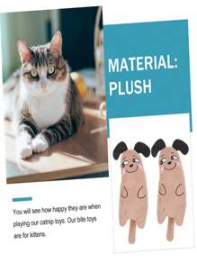 1pc Random Color Self-Playing Pet Cat Mint Teeth Cleaning Toy, Suitable For Cats And Small Dogs To Chew & Relieve Anxiety - Multicolor - View 10