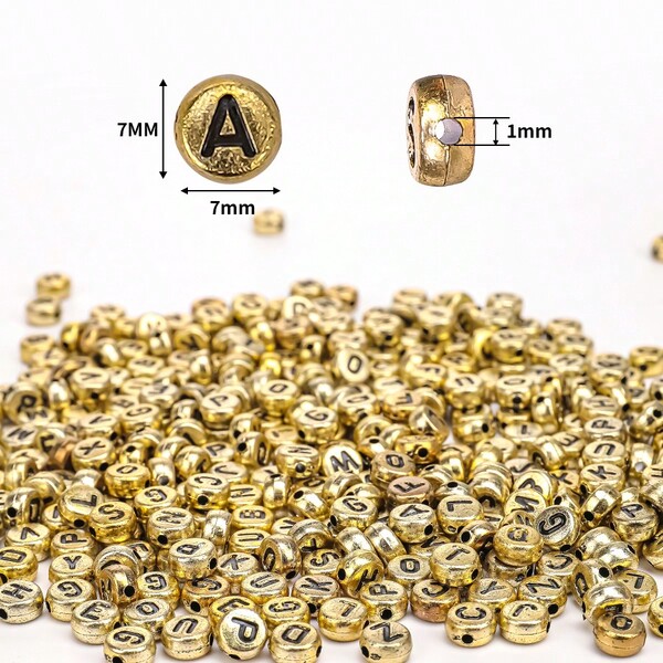 200pcs Children's Diy Alphabet Beads Jewelry Making Material With Heart