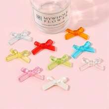 1件20片0.83*1.38英寸的亞克力巴洛克蝴蝶結diy男女珠寶項鍊手鐲手機鏈製作配件 - 白色 - 查看 6