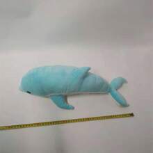 Juguete de peluche suave y lindo de delfín de 27/45 cm, animal marino de peluche adorable, muñeco de anime, cojín de sofá, decoración del hogar, mejor regalo para amigos, decoración del dormitorio de niños, cojines, accesorios de delfín, almohada, delfín, animal de peluche - Azul - Ver 7