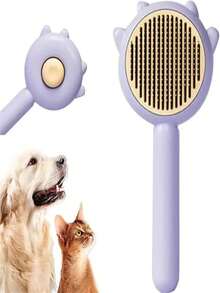 Cat & Dog Grooming Tool - Self-Cleaning Brush Removes Pet Hair For Home Pets,Manufacturer Wholesale - Purple - View 4