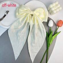 優雅風格時尚蝴蝶饅頭，布質髮夾，長款緞Ribbon蝴蝶髮夾，假日禮物，獨特派對裝飾 - 彩色 - 查看 6