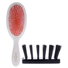 Cepillo suave de nailon de bolsillo - NG2 Blanco marfil de Mason Pearson para unisex - cepillo de pelo de 2 piezas, cepillo de limpieza - Blanco - Ver 4