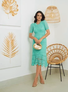 Women Sweater Dresses - 綠水 - 查看 8