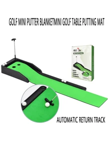 A Set Of Desktop Game Mini Golf Putting Practice Device Mini Desktop Putting Blanket - Green - View 1