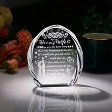Gifts for Wife from Husband Birthday Anniversary Wife Gift Ideas I Love You Gifts for Her, to My Wife Crystal Keepsakes Presents for Mother's Day Christmas Valentine's Day - 無色 - 查看 5