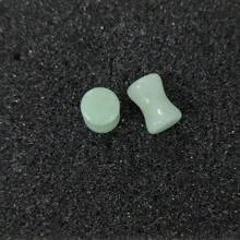2入組天然綠色東陵玉耳塞,6mm-16mm身體穿孔用耳塞,男女通用 - 綠東陵石頭擴耳器 - 查看 6
