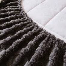 Winter New Flannel Fitted Sheet, Super Soft & Comfortable, Thickened & Thermal Lined , Suitable For Bedroom And Living Room Use, Static-Free, Keep Warm All Winter And Save Heating Bills. - dark gray - View 3