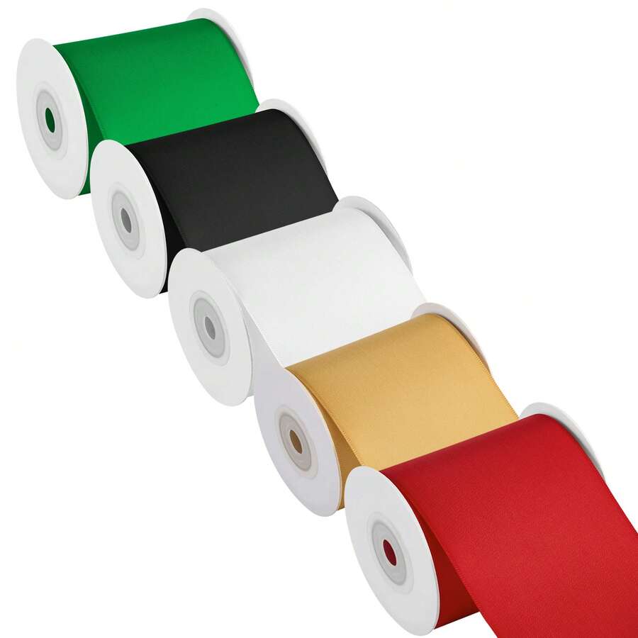 Double Sided Satin Ribbon, 3" X Continuous 10 Yards, Perfect Ribbon For Chair Sashes, Bridal Bouquets, Sewing, Party Decor And Bow Making - 9.144 meters - View 1