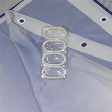 1入組字母印花發光防水涂層聚酯淋浴簾/ 3入組防水淋浴簾與浴墊套裝 - 淺藍色 - 查看 7