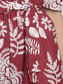Women Dresses - Màu Đỏ Sâu - Xem 2