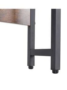 Triangle Computer Desk,Corner Desk With Smooth Keyboard Tray& Storage Shelves ,Compact Home Office,Small Desk With Sturdy Steel Frame As Workstation For Small Space,28.34''L 24''W 30.11''H - Brown - View 9