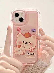 1入款熊熊B.J.相框氣墊手機殼，適用於iPhone、華為、三星、小米、紅米 - 粉色 - 彩色 - 查看 4