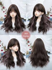 alicegarden 1 Synthetic Heat-Resistant, Wavy Wigs Multi Color Wig, 24 Inches Long, Fully Machine Woven Daily Natural Realistic Wig Christmas Y2k (Excluding Accessories) - Multicolor - View 6