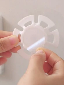 2 件/套創意塑膠家用插頭座適用於耳機、包包、珠寶無痕掛鉤和繞線器 - 彩色 - 查看 5