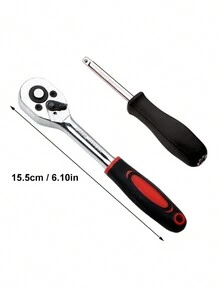 46入組黑色汽車維修工具套裝,螺絲刀和扳手組合,汽車保養工具套裝 - 黑色 - 查看 4