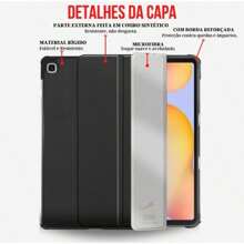 Case Capa Magnética com Suporte de Caneta Para Samsung Tab S6 Lite/P610/P613/ P615/P619 (2022) 10.4 Polegadas