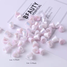 50g/túi ( Xấp xỉ 80 chiếc ) Acrylic Chuông Hạt Đối với DIY Vòng tay , Dây chuyền , Điện thoại & Ô tô/xe hơi Vật rủ xuống Làm AB Màu sắc Bắt chước Hoa Phụ kiện Đối với Kẹp tóc , Và - Hạt chuông kem Mapei - Xem 4