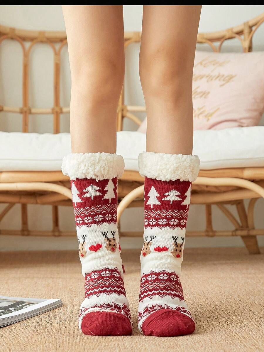 Một đôi Của Của phụ nữ Giáng sinh Vớ , Của phụ nữ Mùa thu Và Mùa Đông Quần lọt khe , Tuyết Vớ , Dày lên Và Nhung Nhà  Ngủ Vớ , Tấm thảm Vớ , Vớ - Nhiều màu - Xem 1