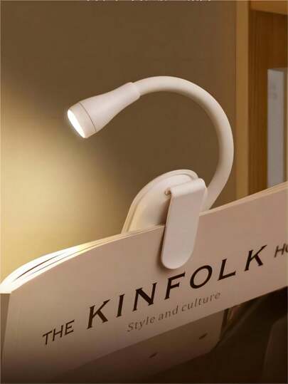 Book Light Reading Light Book Lamp for Reading in Bed, Clip on LED BookLight Rechargeable USB Portable 3 Color Temperatures Stepless Dimming Small Book Accessories
