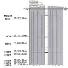 1入中空提花紋透明窗簾,適用於客廳/臥室/陽台,具有遮陽功能 - 咖啡棕 - 查看 3
