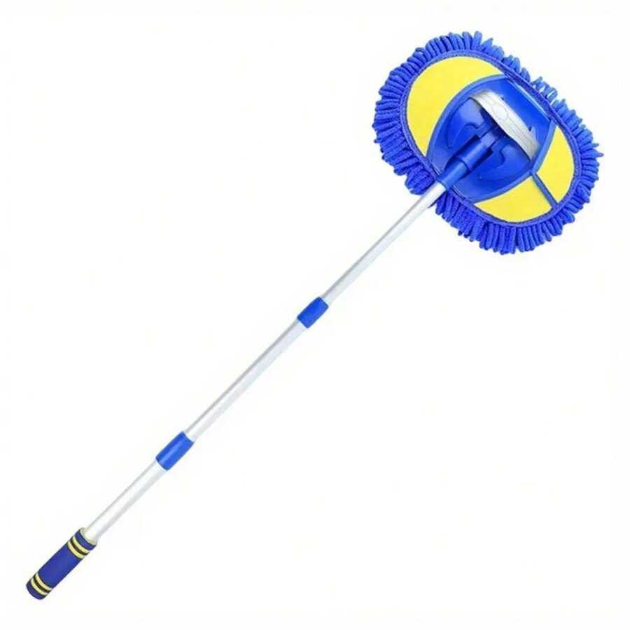 Car Wash Brush Mop Chenille Cleaning Broom Washer Microfiber Long Handle Telescopic Machine Exterior Caravan RV Car Accessories - Silver - View 1