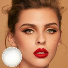 2pcs/Pack Hema Material Caramel Colored Contact Lens, Annual Replacement, Ultra Comfortable And Soft, Cosmetic Beauty Eye Lens, One Year - FIRST LOVE - View 1