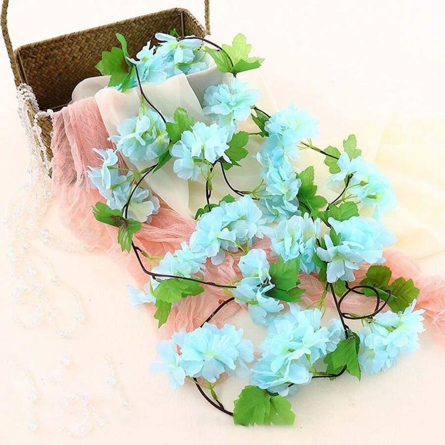 1入組人工花藤花鏈壁掛裝飾,適用於室內、婚禮、派對等場合